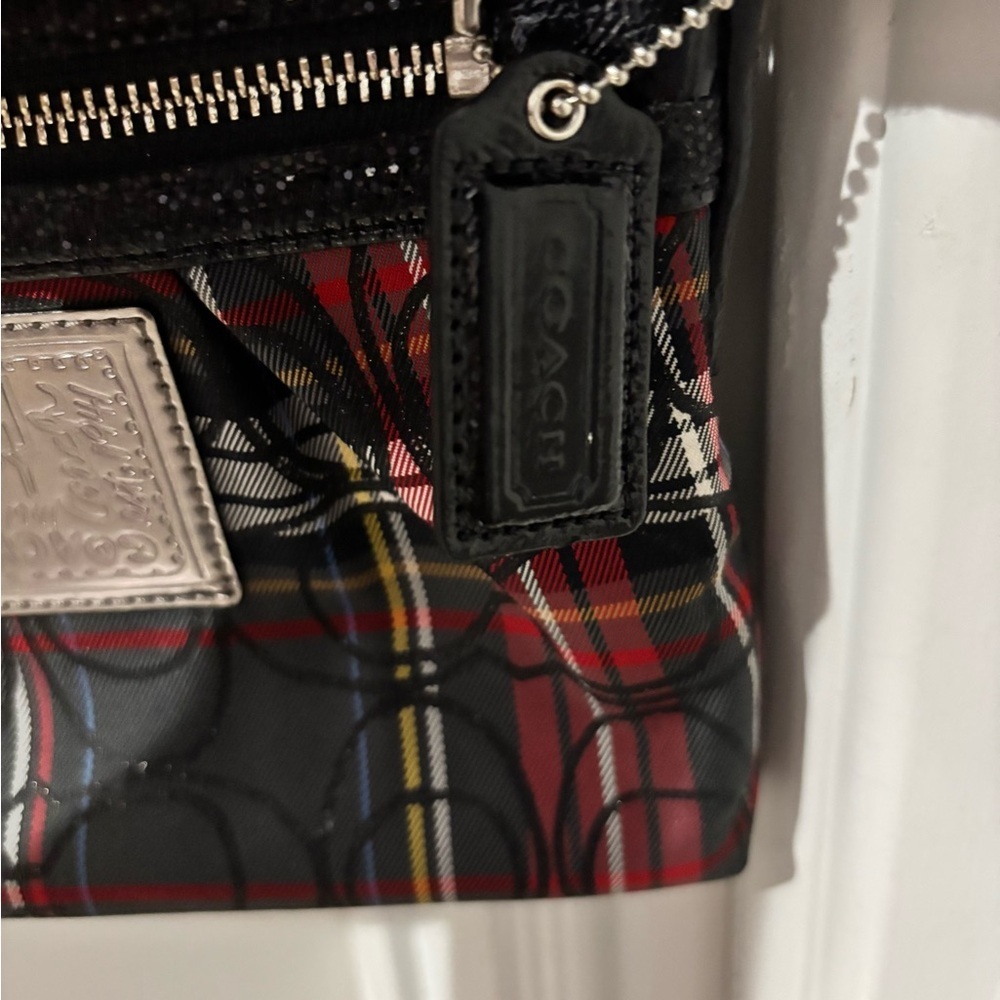 Coach Plaid Tartan Poppy Crossbody Bag - Picture 4 of 9
